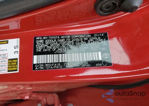 2014 Toyota Prius V z USA, uszkodzony, nr VIN JTDZN3EU5EJ001698